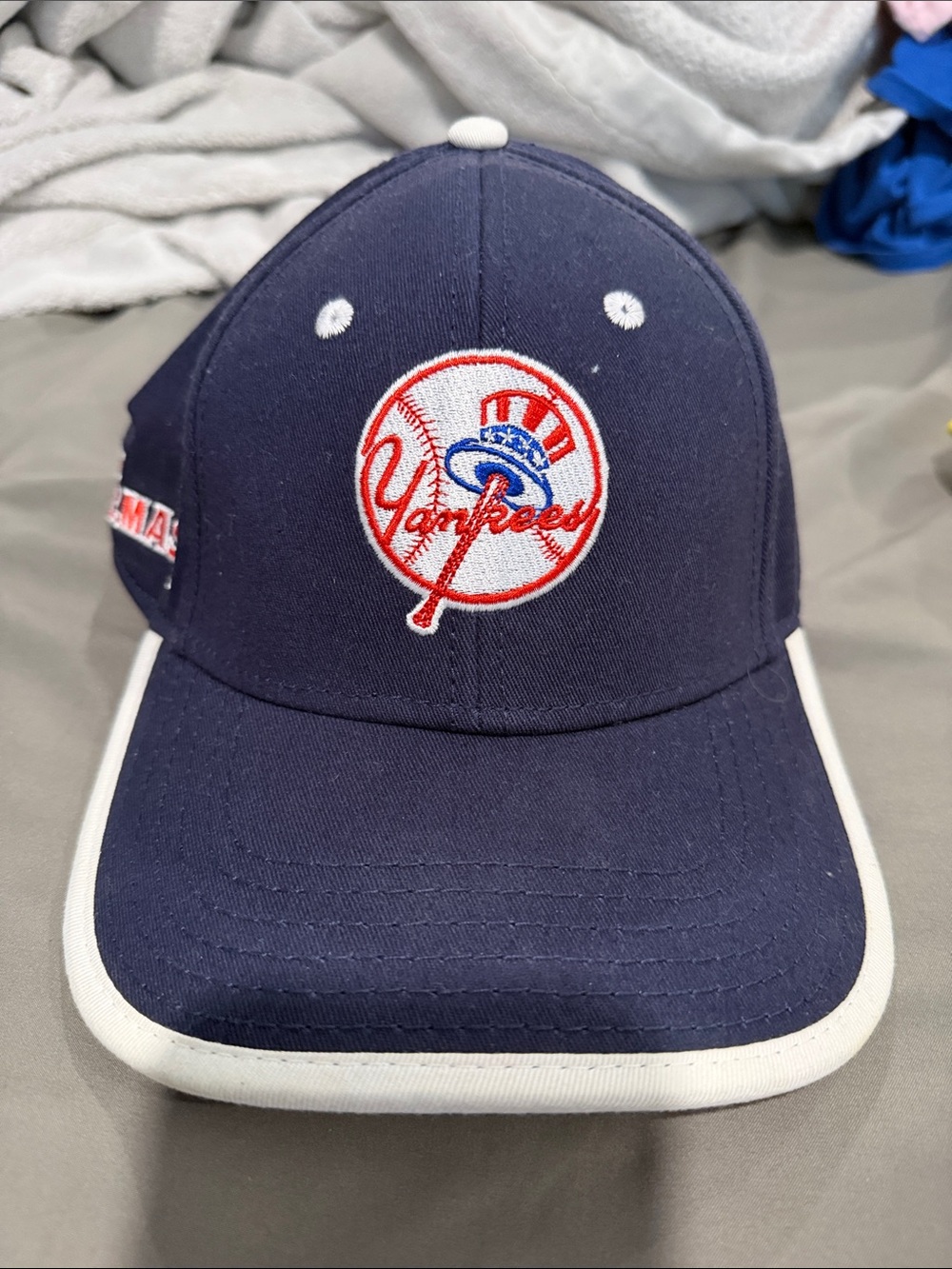 Yankees Navy Blue Baseball Cap with White Trim